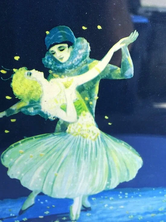 Vintage Mary Gold print of the painting Idyllic Night. Circa 1920s - Picture 5 of 6